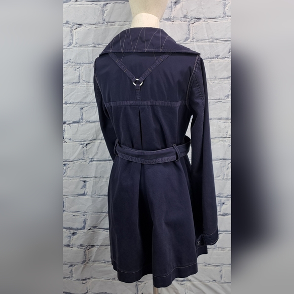 Diesel Women's Trench Coat Jacket Denim Cotton Belted High Quality size Small - Picture 7 of 14